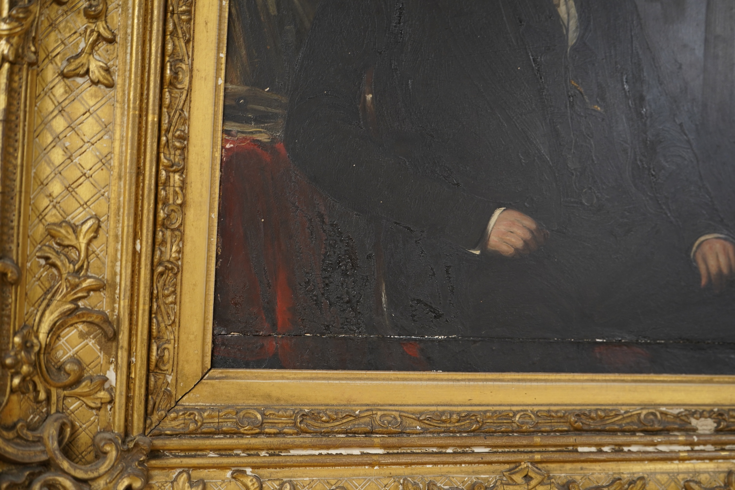 Victorian School, Portrait of gentleman from the Bickersteth family, oil on mill board, 37 x 29cm, ornate gilt frame